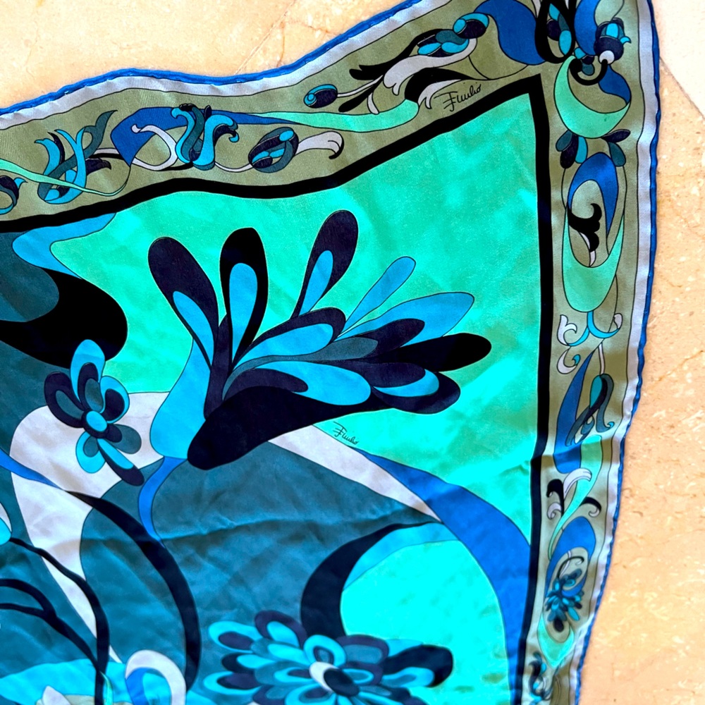 Emilio Pucci Large, Long Silk Scarf